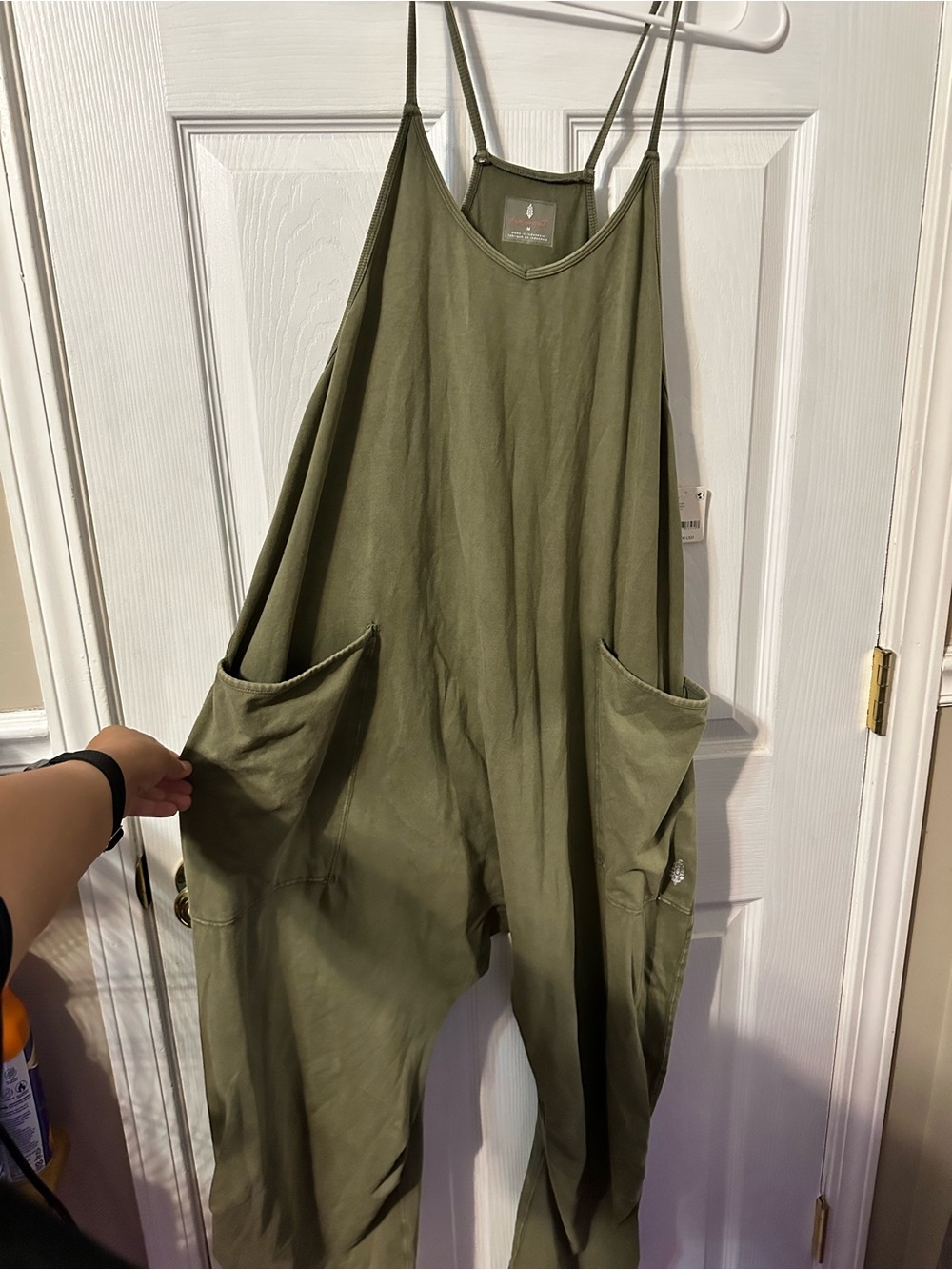 FP Movement by Free People Olive Green Relaxed Romper Jumpsuit